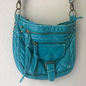Mossimo Blue Vegan Leather Crossbody Purse